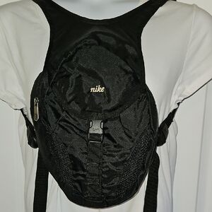 Nike Black Compact Backpack with Front Buckle
